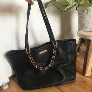 Michael Kors black leather purse